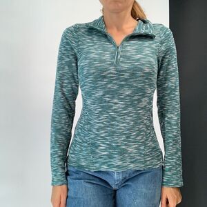 Royal Robbins long sleeve zip teal blue top shirt sz xs womens